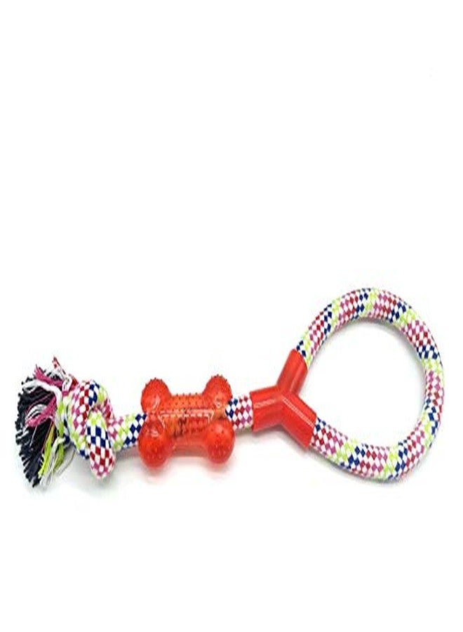 Pet Believe Non-Toxic Puppy Cats Chew Toy with A Tug- Knotted Cotton Chew Rope Toy-17 Inches (Blue) - Image 2